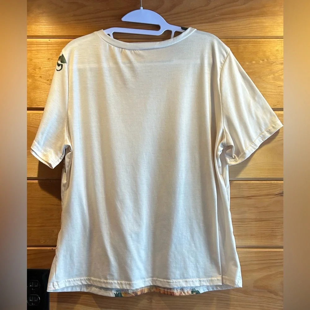 Women’s V Neck Sunflower T-Shirt xL - Picture 3 of 4